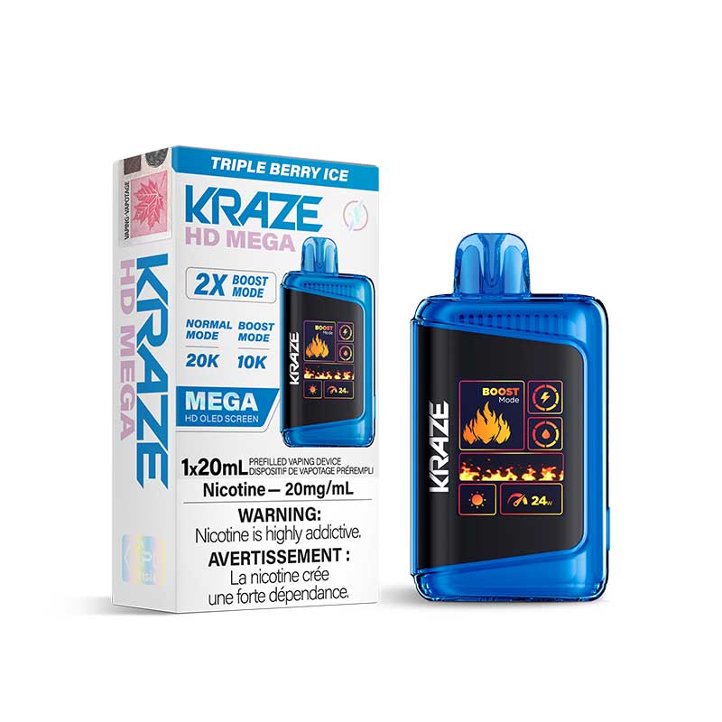 Kraze HD Mega Disposable - Triple Berry Ice
