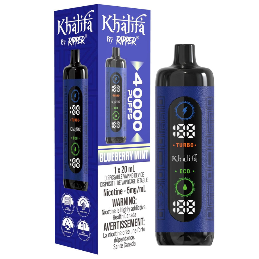 Blueberry Mint - Khalifa Bar by Ripper Hookah Vape 40k