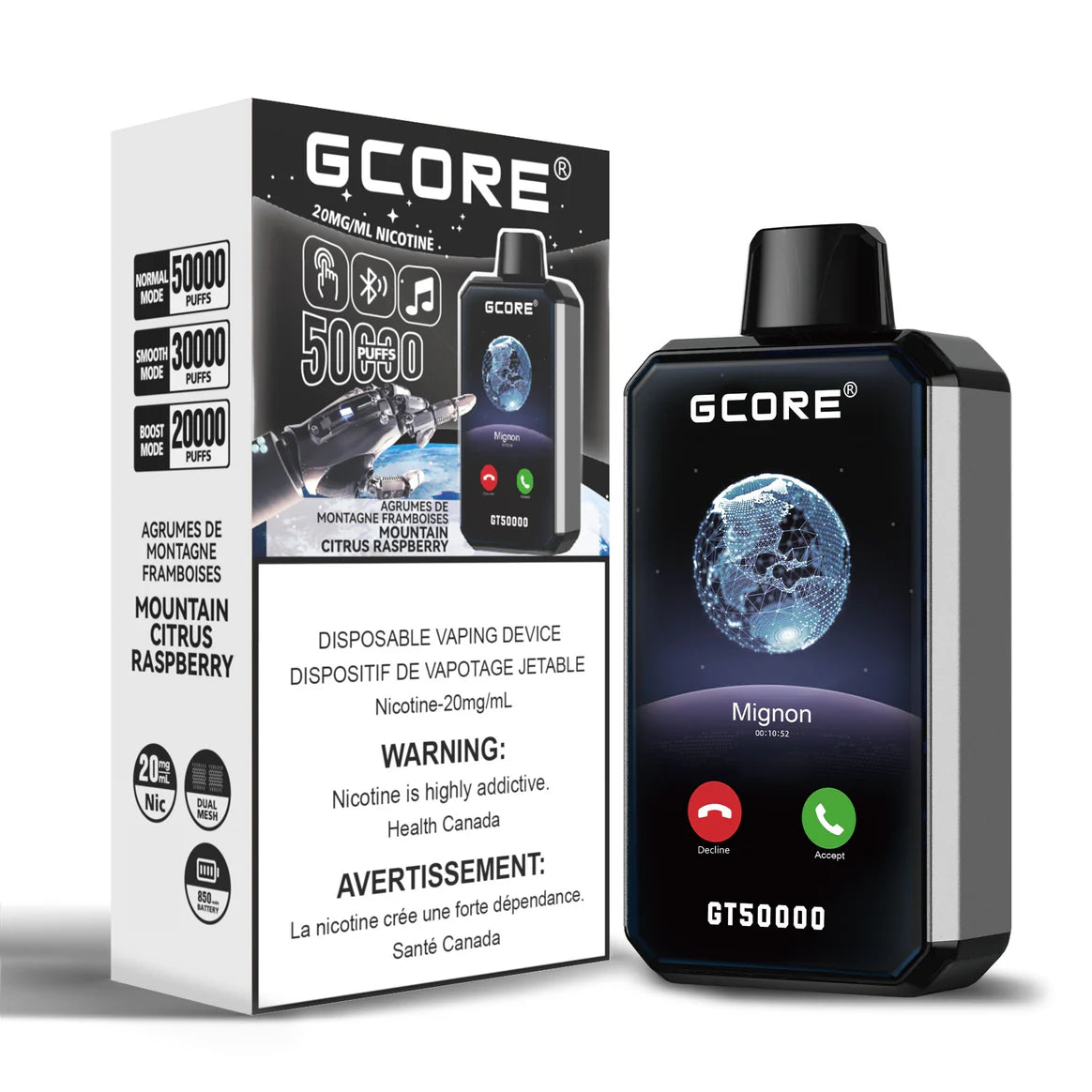 Gcore GT 50K Disposables - Mountain Citrus Raspberry