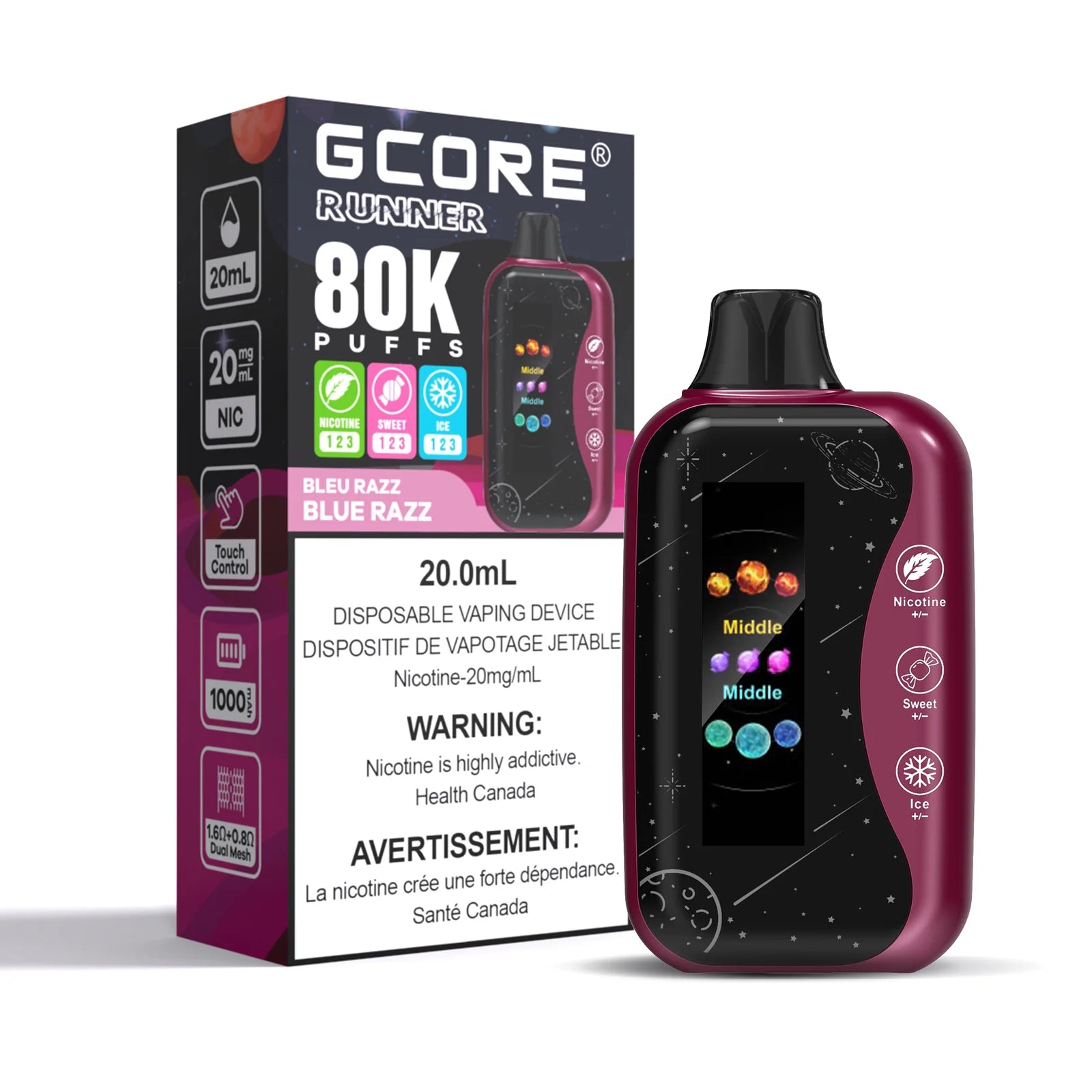 razz smoke & vape Blue Razz Runner 80K – Cravings Smoke Shop