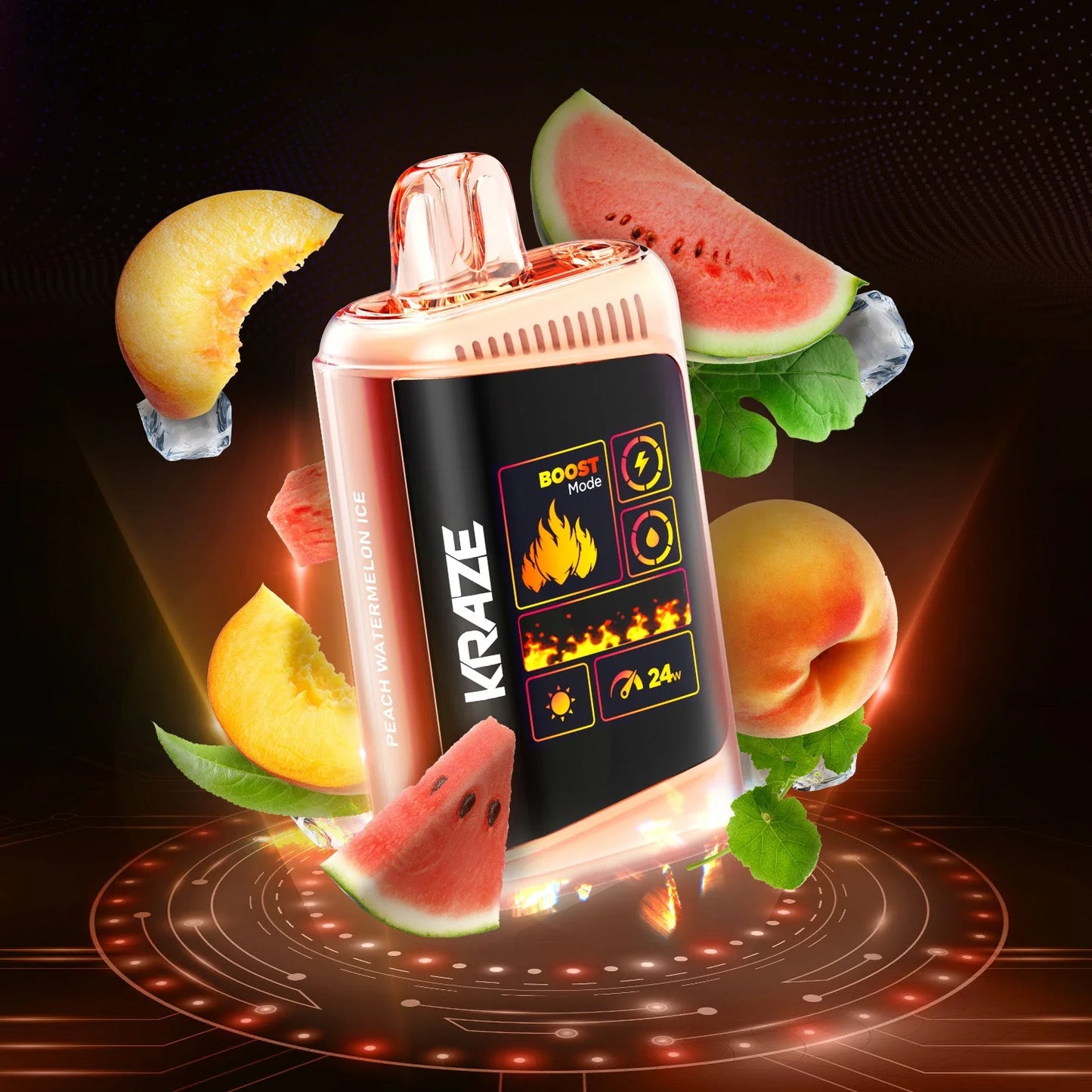 HD MEGA
Peach Watermelon Ice Disposable Vape