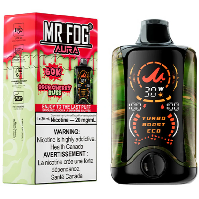 Mr Fog AURA 60K Disposable Vape- Sour Cherry Bliss